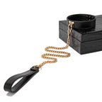 Luxury Black & Red Bondage Kit – 8PCS Leather BDSM Set with Storage Case